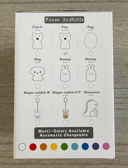 Fox Night Lights Bedside lamp, Bedroom Light for Kids, Baby Nursery lamps - Break Resistant, Eye Caring, Adjustable Brightness & Color and Time Setting, Gifts for Kids Babies Boy Girl - Medium