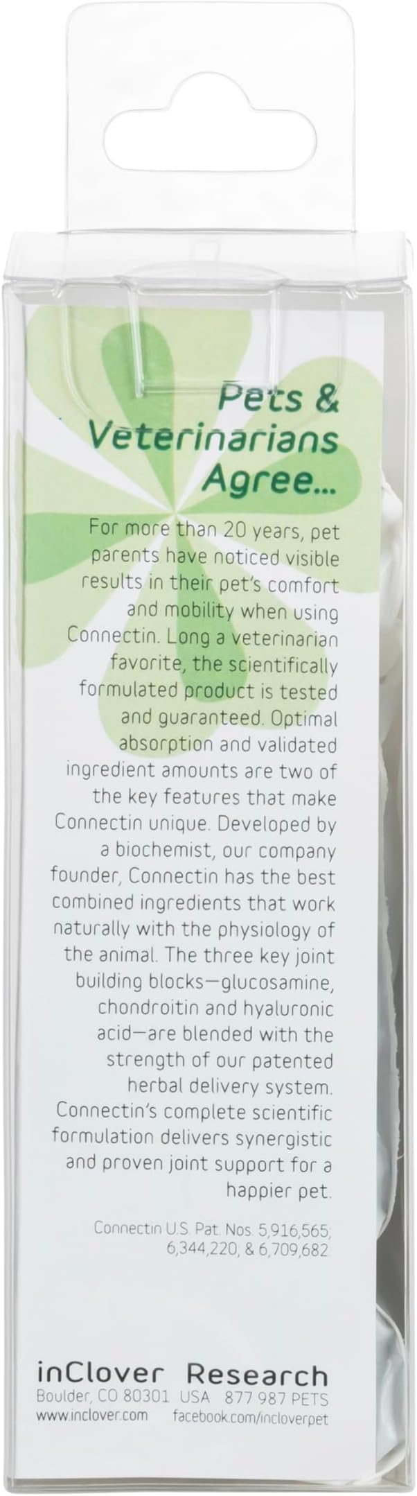 InClover Connectin Hip and Joint Soft Chew Supplement for Dogs, Combines Glucosamine, Chondroitin and Hyaluronic Acid with Herbs, Patented and Clinically Tested to Work in 15 Days, 20 Count-Mewly Pet