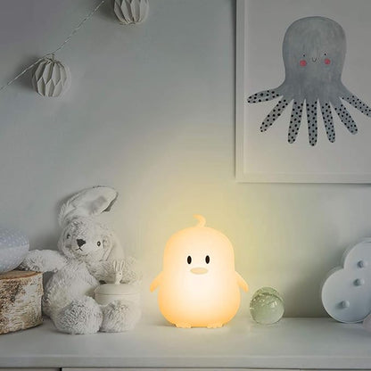 Penguin Night Light for Kids Silicone Sleep NightLights, 9 Colors Baby Light Bedside Lamp Bed Room Children Decorative Lamps for Toddlers/Boys/Girls/Adults/Bedroom/Bathroom/Outdoor - Medium