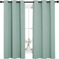 NICETOWN Small Window Curtains for Bedroom, Seafoam Green Window Treatment Thermal Insulated Solid Grommet Room Darkening Drapes for Kitchen Home Office (Set of 2, W42'' by L63'' Each Panel)