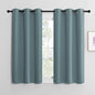 NICETOWN Modern Blackout Curtains Noise Reducing, Thermal Insulated and Privacy Room Darkening Drape Panels for Boy's Guest Room Door Small Short Window (Greyish Blue, 2 Panels, W42 x L48 -Inch)