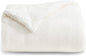Bedsure GentleSoft Sherpa Fleece Throw Blanket Twin Size for Couch - Thick and Warm Throw for Women and Men, Soft Fuzzy Plush Twin Blanket for Winter, White, 60x80 Inches