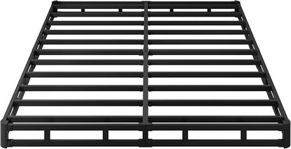 EMODA 5 Inch Box Spring Queen Size Bed Base, Heavy Duty Metal Queen Mattress Foundation with Fabric Cover, Easy Assembly