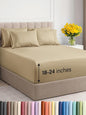 Extra Deep Cal King Sheet Set - 6 Piece Breathable & Cooling Sheets - Hotel Luxury Bed Sheets Set - Easy & Secure Fit - Soft, Wrinkle Free & Comfy Sheets Set - Beige Sheet Set with Extra Deep Pockets