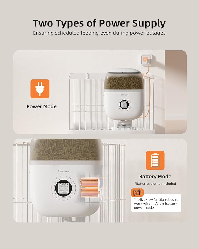 Hanging Rabbit Feeder, Programmable Automatic Pet Feeder with Dry Food Dispenser, Desiccant Bag and Portion Control for Rabbits Cats and Small Animals-Mewly Pet