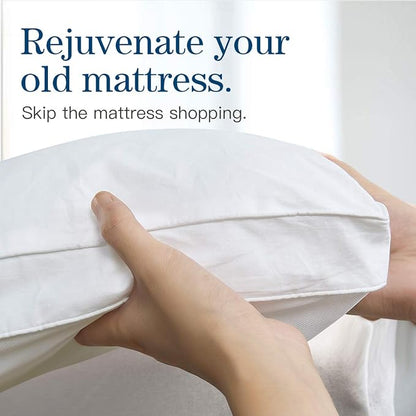COONP Queen Mattress Topper, Extra Thick Pillowtop, Cooling and Plush Mattress Pad Cover Cotton Top Bed Topper Protector with 8-21 Inch Deep Pocket