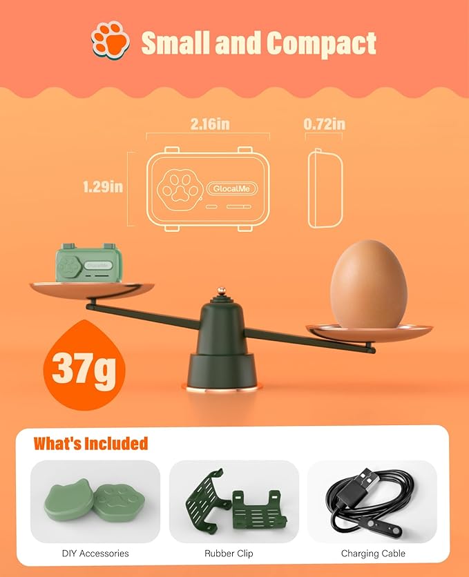 GlocalMe PetPhone for Dog and Cat, Support Play Music and Two-Way Call, Pet Community and AI Health Alerts, Real Time Tracking and Virtual Fence, Unlimited Range Pet GPS Tracker (Green)-Mewly Pet