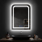 LED Bathroom Mirror, 24"x 32" LED Mirror with Lights for Bathroom, Lighted Vanity Mirrors for Wall, Anti-Fog, Dimmable, Tempered Glass, Memory Function, 3 Colors, Safe Use (White)
