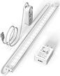 ASOKO Motion Sensor Dimmable Led Under Cabinet Lighting,12 inches Plug in Led Counter Light Bars, Cool White 6000K Light Bar for Kitchen/Closet/Wardrobe/Shelf/Desk/Display Case
