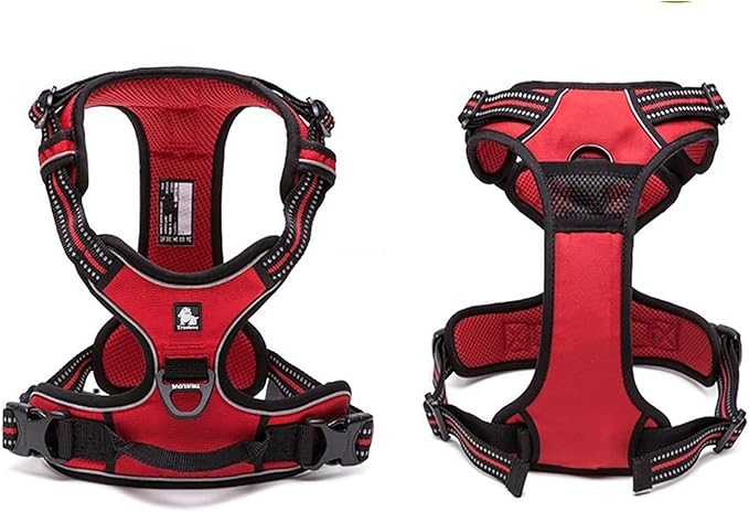 TRUE LOVE Adjustable No-Pull Dog Harness Reflective Pup Vest Harnesses Comfortable Control Brilliant Colors Truelove TLH5651(Red,L)-Mewly Pet