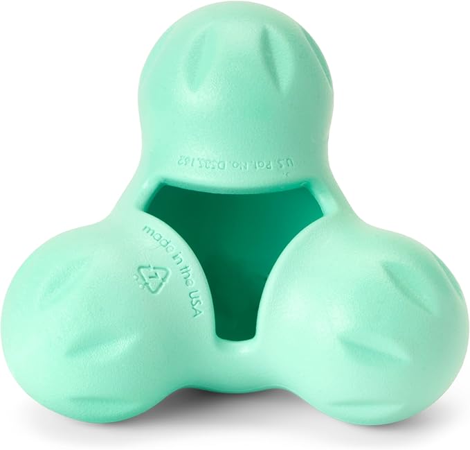 WEST PAW Zogoflex Tux Treat Dispensing Dog Chew Toy – Interactive Chewing Toy for Dogs – Dog Games for Aggressive Chewers, Fetch, Catch – Holds Kibble, Treats, Large 5", Mint-Mewly Pet