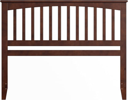 AFI, Mission Queen Solid Wood Headboard with Attachable Charger, Walnut