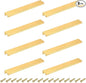 uxcell Cabinet Finger Edge Pull, 8pcs 200mm / 7.87" Aluminum Alloy Back Mount Hidden Cabinet Pulls Concealed Handle for Home Kitchen Drawer Cabinet, Gold