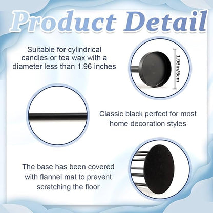 Black 9 Arm Floor Candle Holder Candelabra for Home Decor, Weddings, Dinner Parties Formal Events(Candle Excluded)