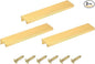 uxcell Cabinet Finger Edge Pull, 3pcs 150mm / 5.91" Aluminum Alloy Back Mount Hidden Cabinet Pulls Concealed Handle for Home Kitchen Drawer Cabinet, Gold