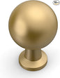 Amerdeco 10 Pack Champagne Bronze Cabinet Knobs Single Hole Cabinet Pulls Round Kitchen Cabinet Knobs Solid Drawer Knobs Dresser Knobs and Pulls for Bathroom Cabinets ZH0041