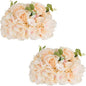 NUPTIO Flower Ball Arrangement Bouquet: 2 Pcs 11.8 inch Diameter Champagne Rose Fake Flowers Balls for Wedding Centerpiece Decorations Artificial Flower Centerpieces for Tables