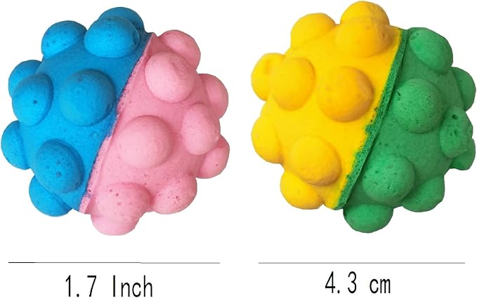 YnFag 16 Pack Foam Soccer Balls Cat Toys for Indoor Cat Balls (Featuring Different 16)-Mewly Pet