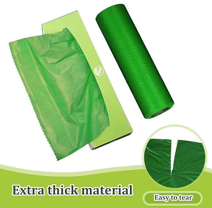 Harloon 6000 Counts Dog Poop Waste Bags 30 Rolls 12 x 8 Inches Extra Thick Strong Leak PET Proof Bags Disposable Bulk Universal Doggy Roll Waste Box for Puppy Outdoor Walking Travel(Deep Green)-Mewly Pet