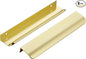 Ravinte Hardware 6 Pack Gold Cabinet Handles, 7.8 Inch (200mm) Finger Edge Pulls, 6-1/4 Inch Hole Center, Finger Pulls for Cabinets