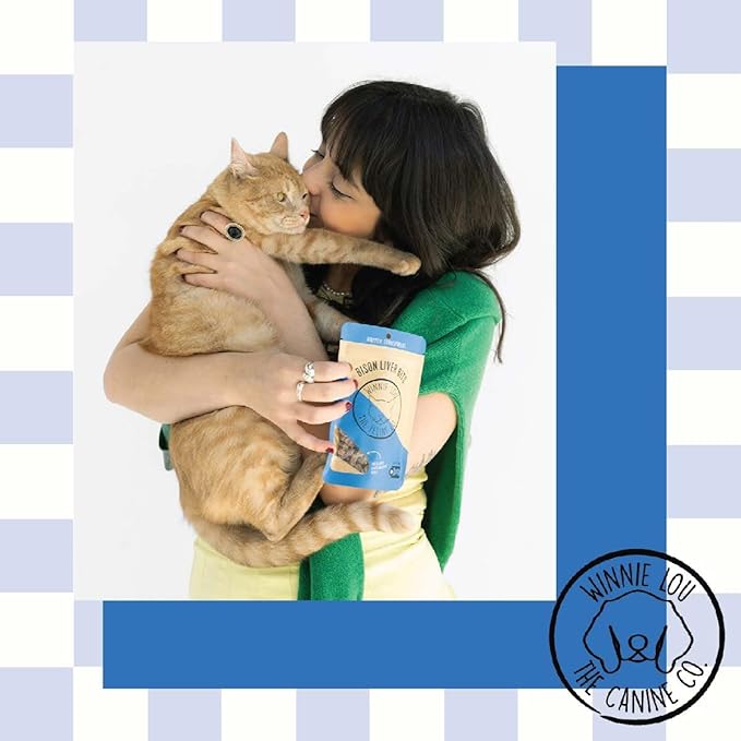 Grass-Fed Bison Liver Bits Cat Treats (Pack of 3) - Single Ingredient, High Protein Cat Food Snacks, Grain Free & Made in USA, with Taurine, Iron & Zinc for Healthy Cats-Mewly Pet