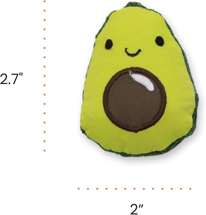 Catstages Lil' Avocato Cat Toy, Interactive Plush Avocado with Catnip, Kicker & Chew Toy for Indoor Cats, Encourages Active Play, Mental Stimulation, Dental Health, and Solo Fun, Green-Mewly Pet