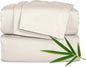 Pure Bamboo King Sheets, Genuine 100% Organic Viscose Derived from Bamboo Bed Sheet Set, Luxuriously Soft & Cooling, Double Stitching, Lifetime Quality Promise (King, Creme)