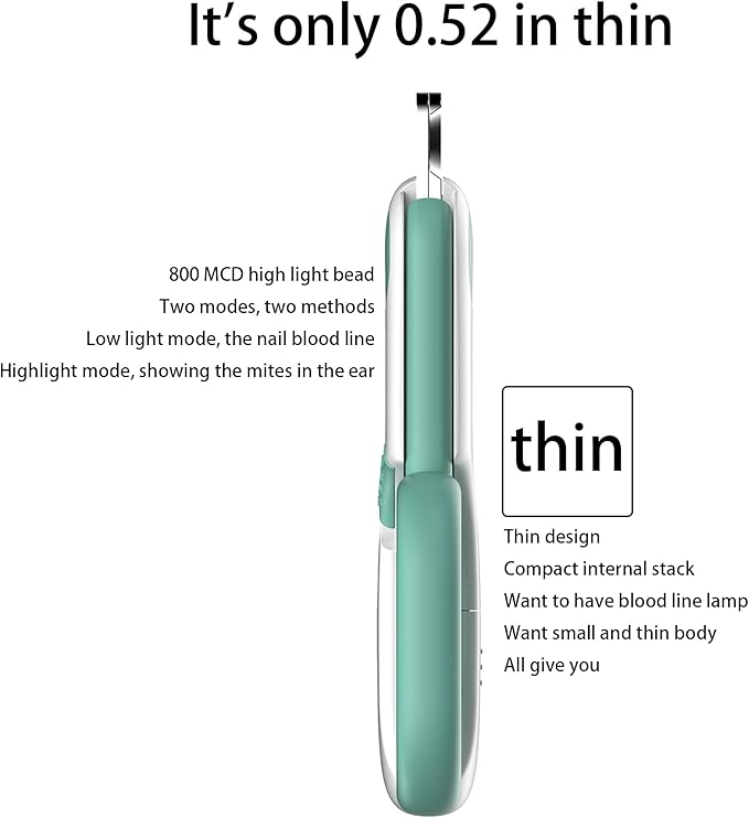 Pet Nail Clippers with LED Lights cat Nail Clippers for Indoor Cats Nail Trimmer Clippers for Small Dog Nail Trimmers Cats Rabbits Nail Clippers Bird Kittens (Blue)-Mewly Pet