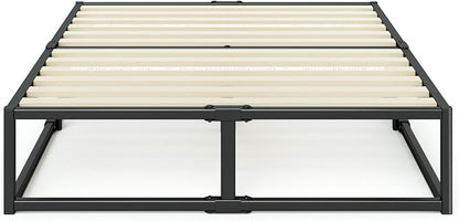 Zinus Joseph 14 Inch Platform Bed Frame, Wood Slat Support, No Box Spring Needed, Eco Friendly WonderBox(TM) Packaging, Easy Assembly, Black, Queen