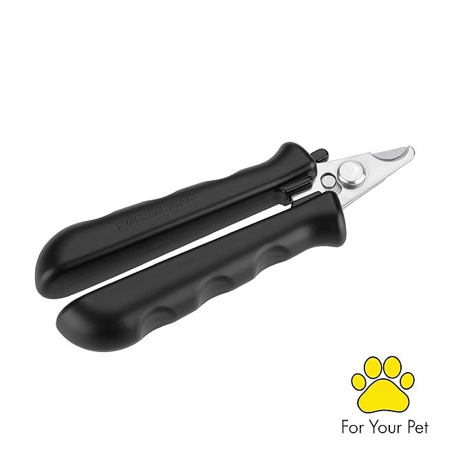 Tweezerman Small Nail Clippers for Dogs & Cats, Manual Professional Dog & Cat Nail Trimmer with Ergonomic Handle-Mewly Pet