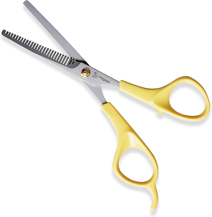 PET MAGASIN Dog Grooming Scissors Straight Thinning Yellow Stainless Steel Professional Grooming Shears for Dogs and Pets-Mewly Pet