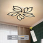 Garwarm LED Ceiling Light Fixture, 60W Modern Leaves Ceiling Lamp Dimmable Black Flush Mount Ceiling Chandelier for Living Room Study Room Dining Room Bedroom