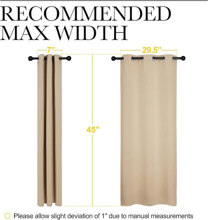 NICETOWN Room Darkening Curtain Panels for Cafe, Thermal Insulated Grommet Room Darkening Draperies/Drapes for Window (Biscotti Beige, 2 Panels, W34 x L45 inch)