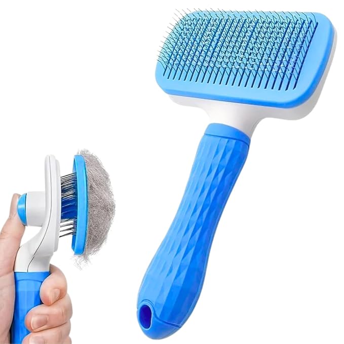 Namylya Cat Brush for Shedding & Grooming – Slicker Brush for Dogs and Cats with Long Hair – Removes Tangles, Mats & Loose Fur-Mewly Pet