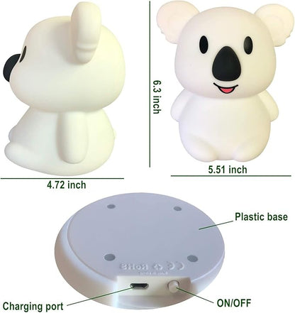 Big Size Night Light, Child Night Light, Bedside Lamp for Kids, Multicolor Light with Remote Control, Break Resistant, Eye Caring, Adjustable Brightness & Color, Timing Function - Large Koala
