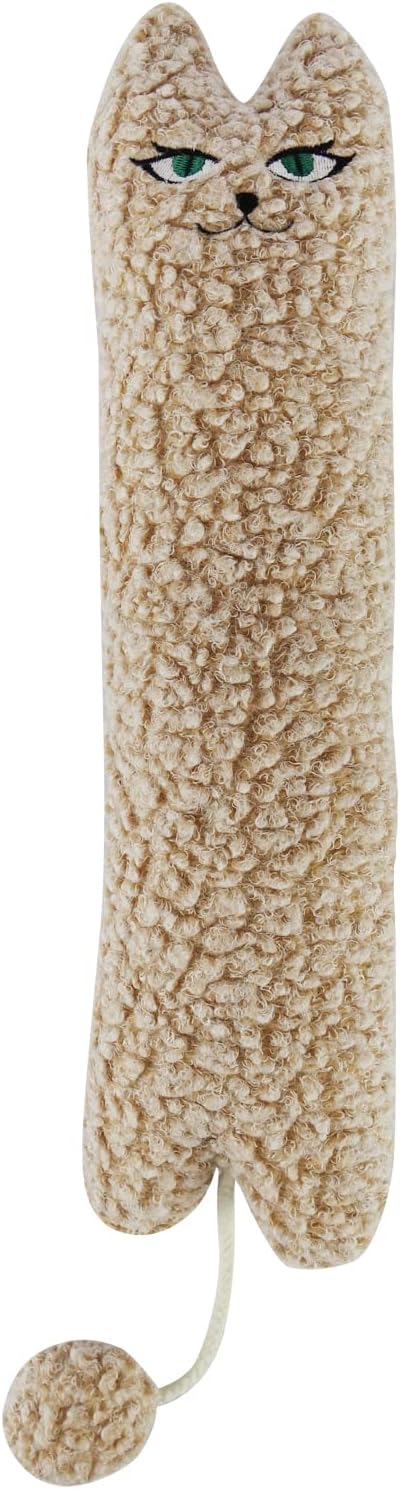 TTcat Catnip Silvervine Matatabi Pillow for Cats & Kittens,Cat Kicker Toy,Large Size Cat Pillow Soothing Plush Cat Toy(Beige).-Mewly Pet