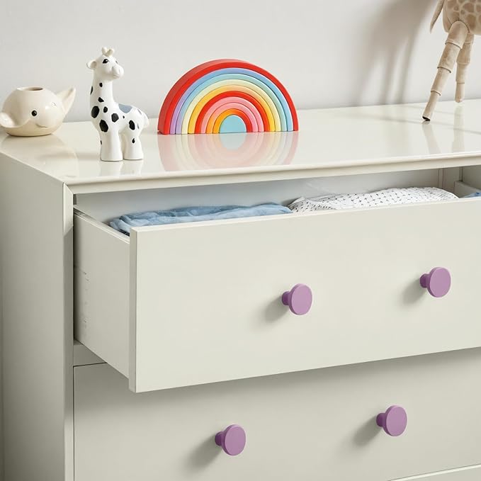 Ravinte 1 Pack Cabinet Knobs Purple Kitchen Cabinet Knobs Round Dresser Drawer Pulls Closet Door Pulls 1-1/5 Inch