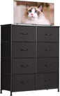 OLIXIS Dresser for Bedroom with 8 Drawers, Tall Fabric Dresser for Storage and Organization, Bedroom Dressers, Chest of Drawers for Living Room, Closet