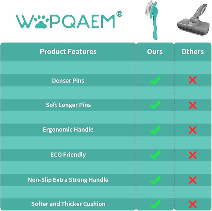 Slicker Brush for Dogs, Long Pin Dog Grooming Brush for Goldendoodles, Poodles, Doodles & More, Includes Bonus Pet Comb, Perfect for De-Shedding, Dematting & Reducing Tangles. Large, Green-Mewly Pet