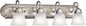Kichler 30" 4-Light Vanity Bath Light in Brushed Nickel, Modern Bathroom Light with Clear Satin Etched Glass, (30" W x 8" H), 5338NIS
