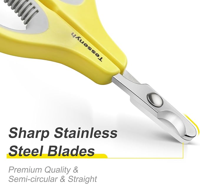 Professional Cat Nail Clipper, Stainless Steel Cat Nail Trimmer for Small Animals, with Sharp Blade and Anti-Slip Handles for Safe and Effective Grooming-Mewly Pet