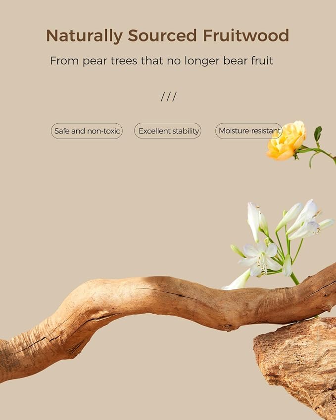 Modern Cat Tree for Large Cats, Wood Cat Tower for Indoor Cats, Real Branch Luxury Cat Furniture with Super Large Cozy Condo and Hammock & Scratching Post, Top Basket, White-Mewly Pet