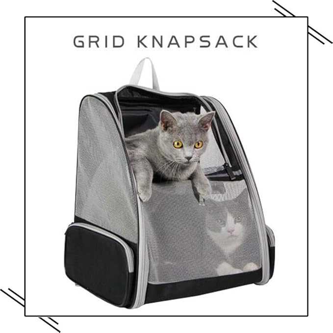 Texsens Innovative Traveler Bubble Backpack Pet Carriers for Cats and Dogs (Black)-Mewly Pet