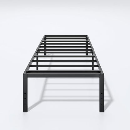 Metal Bed Frame Twin Size - 18 Inch Heavy-Duty Twin Platform Bed Frame No Box Spring Needed, Easy Assembly, Noise-Free, Sturdy Mattress Foundation, Underbed Storage Space
