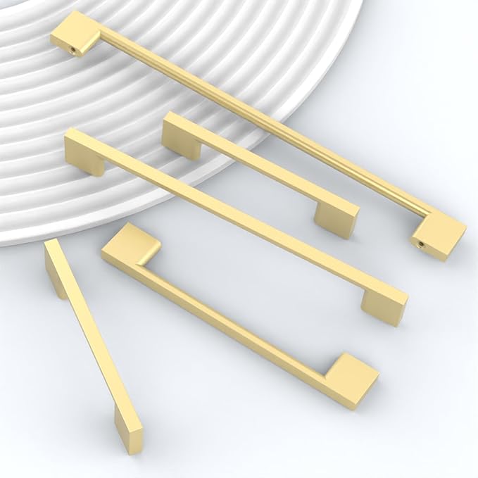 10 Pack Brushed Gold Cabinet Pulls 5 Inch Cabinet Handles Kitchen Cabinet Hardware Kitchen Handles for Brass Dresser Pulls