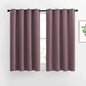 NICETOWN Blackout Small Window Curtains 54 inches Length - Thermal Insulated Solid Grommet Voice & Light Reducing Room Darkening Drapes for Kitchen/Nursery, Dry Rose, 2 Panels, W52 x L54