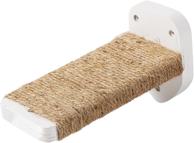 3-in-1 Cat Climbing Wall Steps with Hemp Rope, Shelves and Perches - Wall-Mounted Cat Furniture Set with Scratching Pads (White)-Mewly Pet