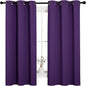 NICETOWN Triple Weave Home Decoration Thermal Insulated Solid Ring Top Blackout Curtains/Drapes for Bedroom(Set of 2, 42 x 63 Inch, Royal Purple)