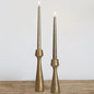 Iron Taper Candle Holder - Set of 2 Decorative Candle Stand, Metal Decorative Candlestick Holder for Wedding, Dining Table, Party Decoration (Gold)