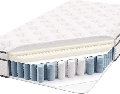Modway Jenna 10” Innerspring and Memory Foam Twin Mattress With Individually Encased Coils